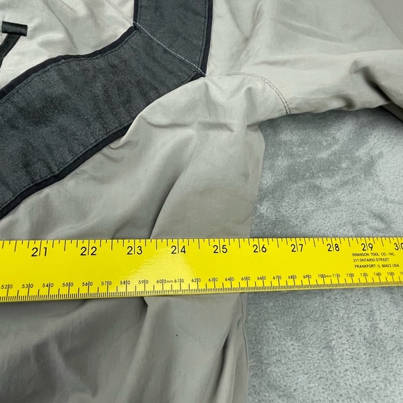ARMY Windbreaker Jacket Full Zip Men’s M / L Long gray •broken Zipper Pull• - Picture 9 of 15